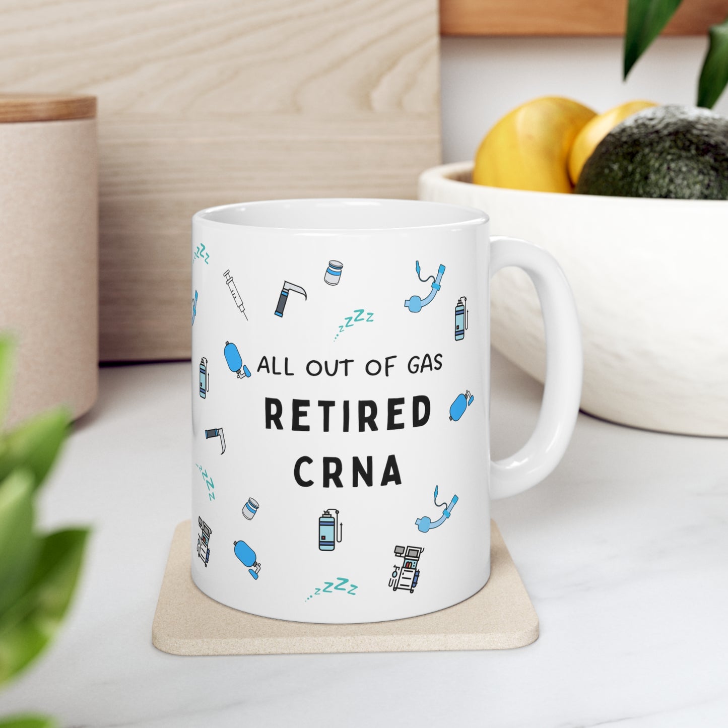 Retired CRNA mug, Retirement gift, Anesthesia mug, passing gas, Nurse Anesthetist mug, CRNA gift,  Anesthesiology retirement gift mug,  Anesthetist