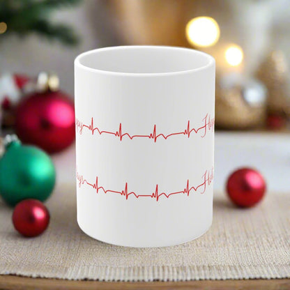 cardiology holiday mug, Christmas medica holiday mug, Cardiologist, Nurse xmas mug, Cardiac cath lab, Heart doctor, medical humor