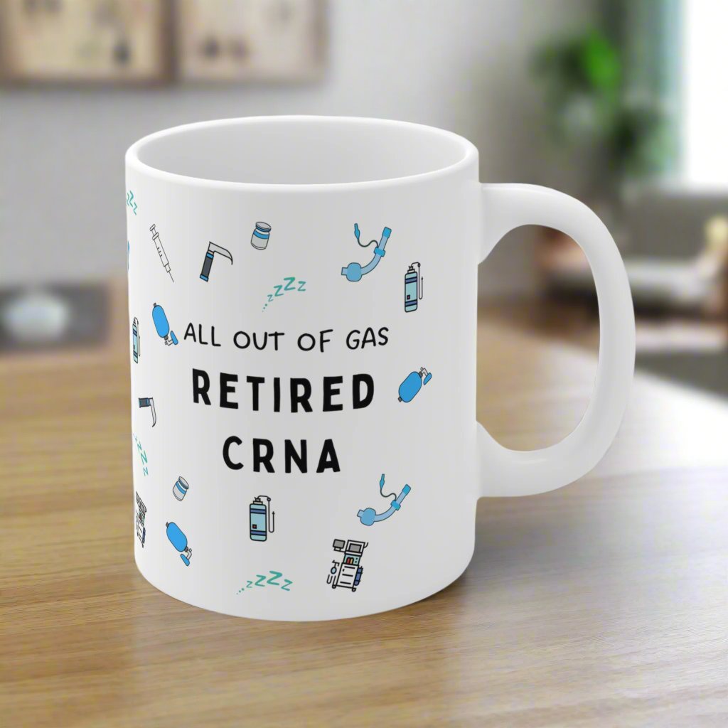 Retired CRNA mug, Retirement gift, Anesthesia mug, passing gas, Nurse Anesthetist mug, CRNA gift,  Anesthesiology retirement gift mug,  Anesthetist