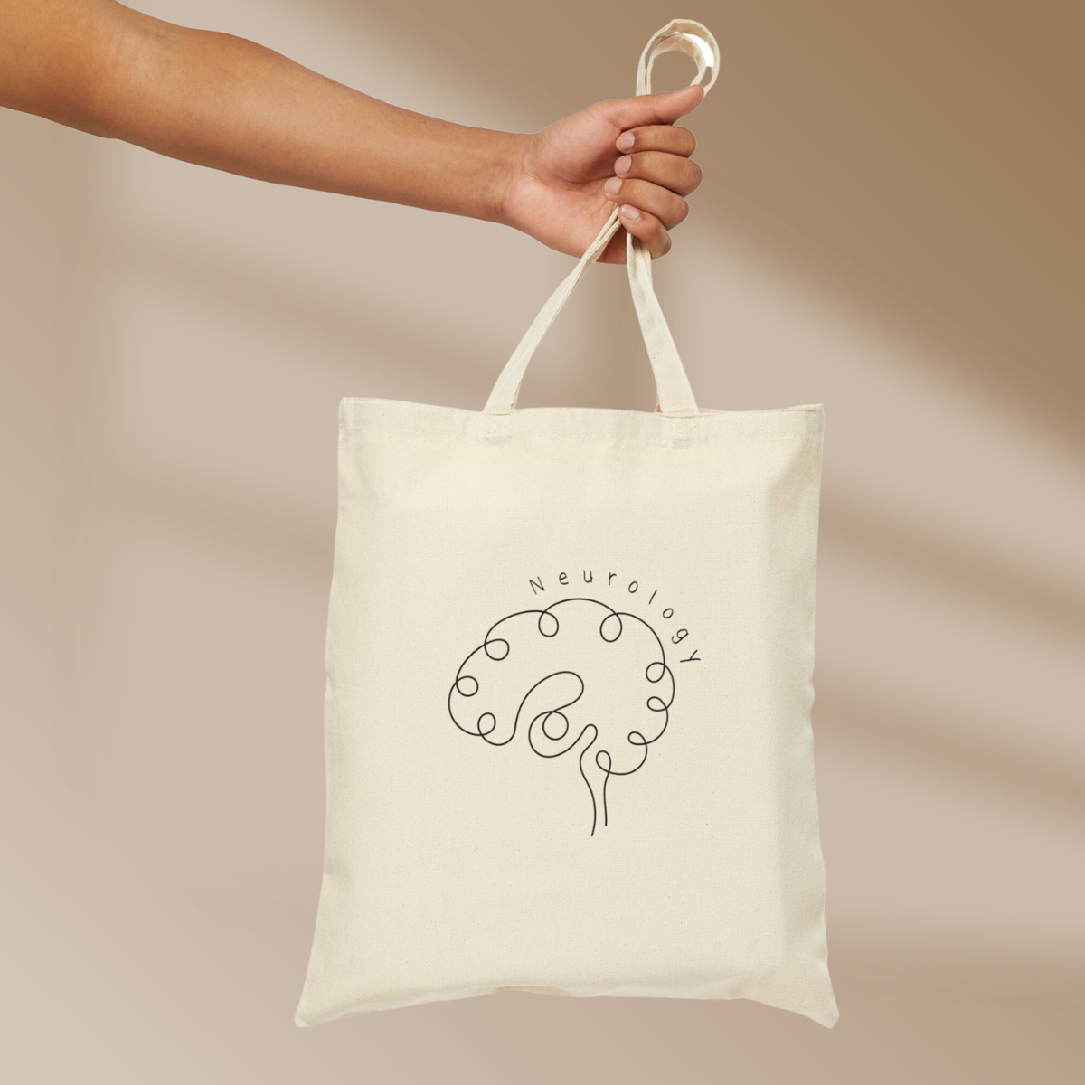 Minimalist Neurology work Tote Bag Cute Brain Graduation gift for Neurologist Anatomical present for Doctor