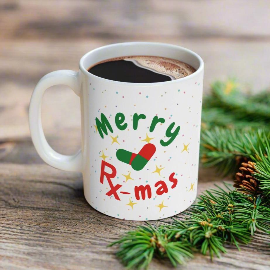 Pharmacy x mas mug, Merry Rx mas,  Colorectal holiday mug, Pharmacy student holiday mug, Pharm tech holiday mug, Christmas medical mug, holiday mug, Pharmacist, Nurse xmas mug, doctor mug, medical humor