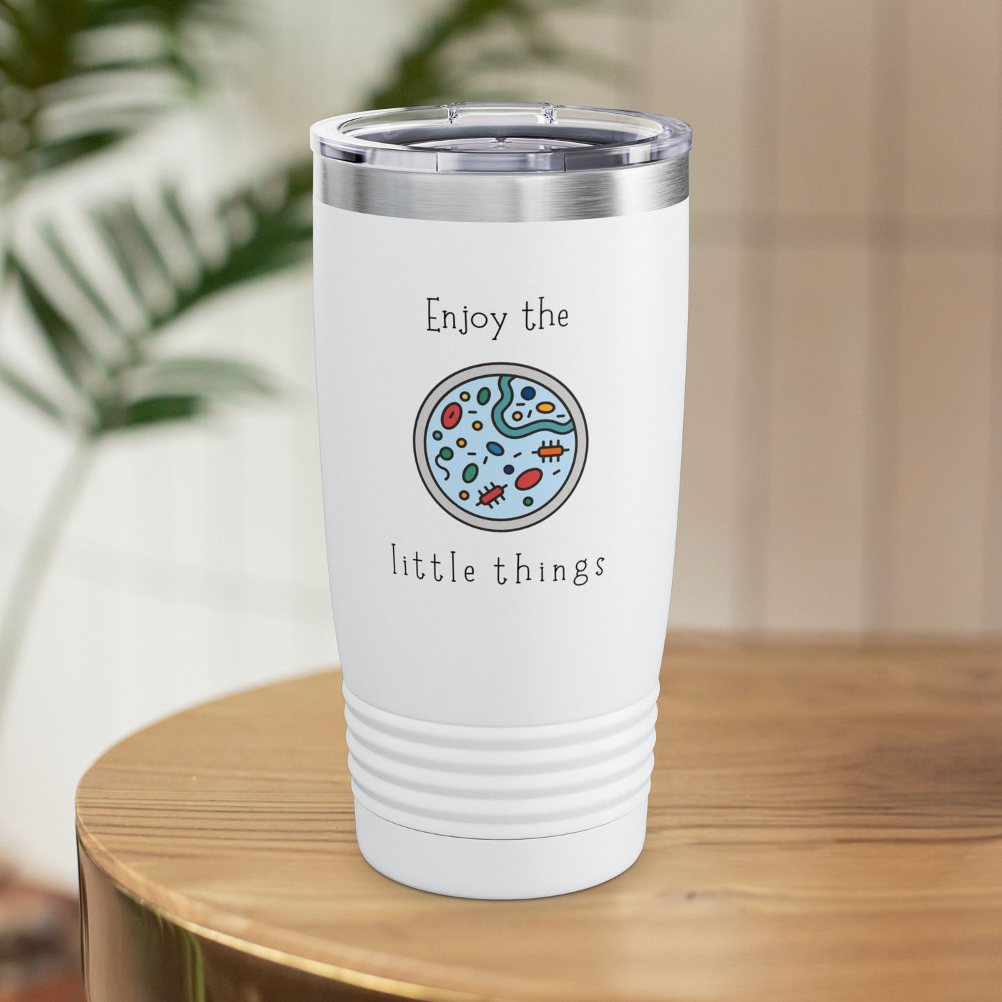 Microbiology Tumbler, Gift idea for new grad biologist, science themed gift, virology tumbler for doctors and nurses, cute bacteria mug