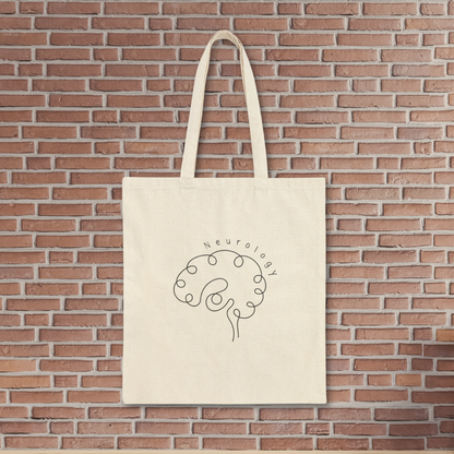 Minimalist Neurology work Tote Bag Cute Brain Graduation gift for Neurologist Anatomical present for Doctor