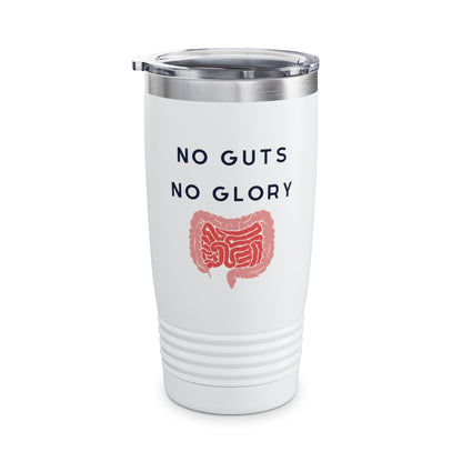 Motivational Ringneck Tumbler - No Guts No Glory, Travel Mug, Gift for Doctors, Surgeon Coffee Tumbler