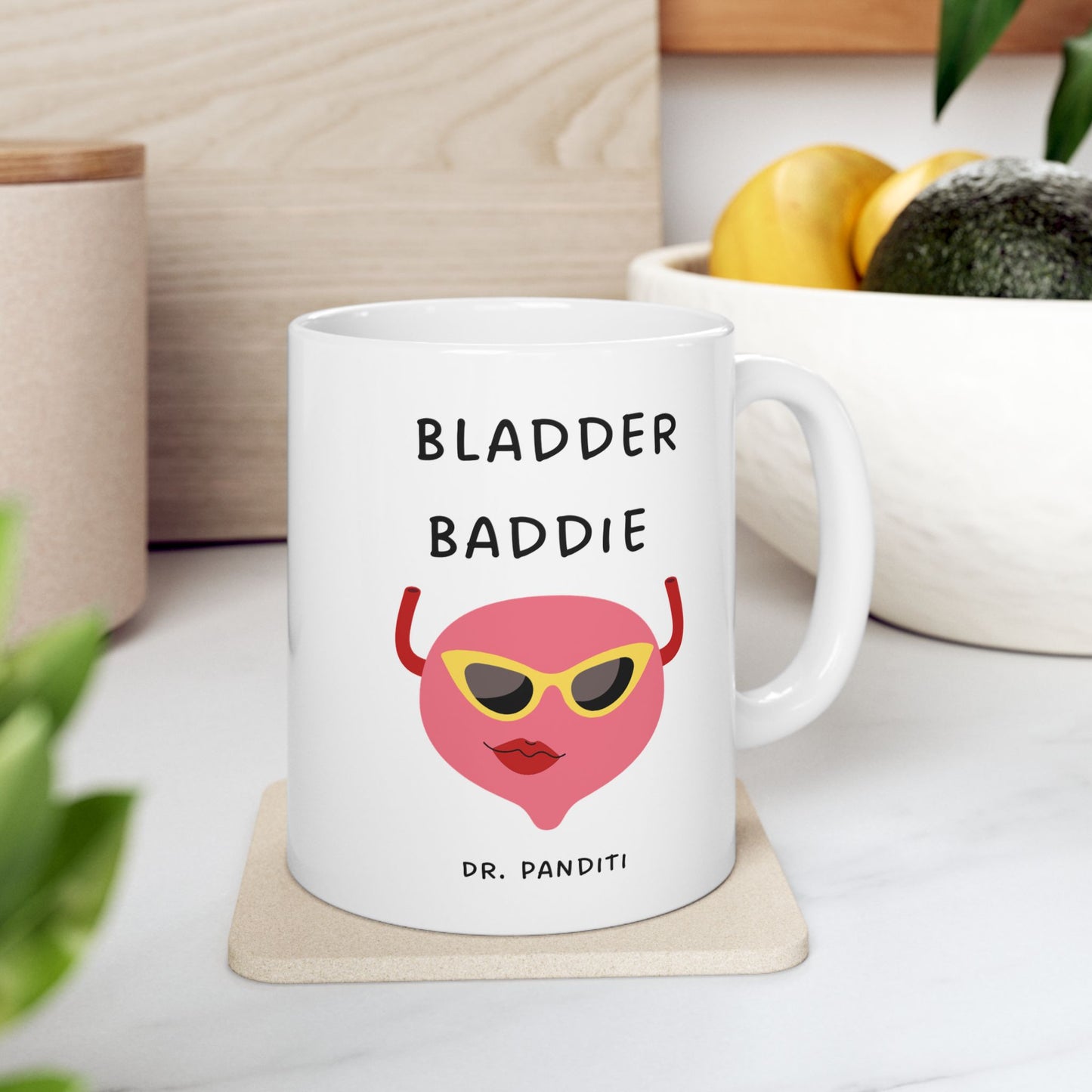A Custom Urologist gift, mug, bladder baddie