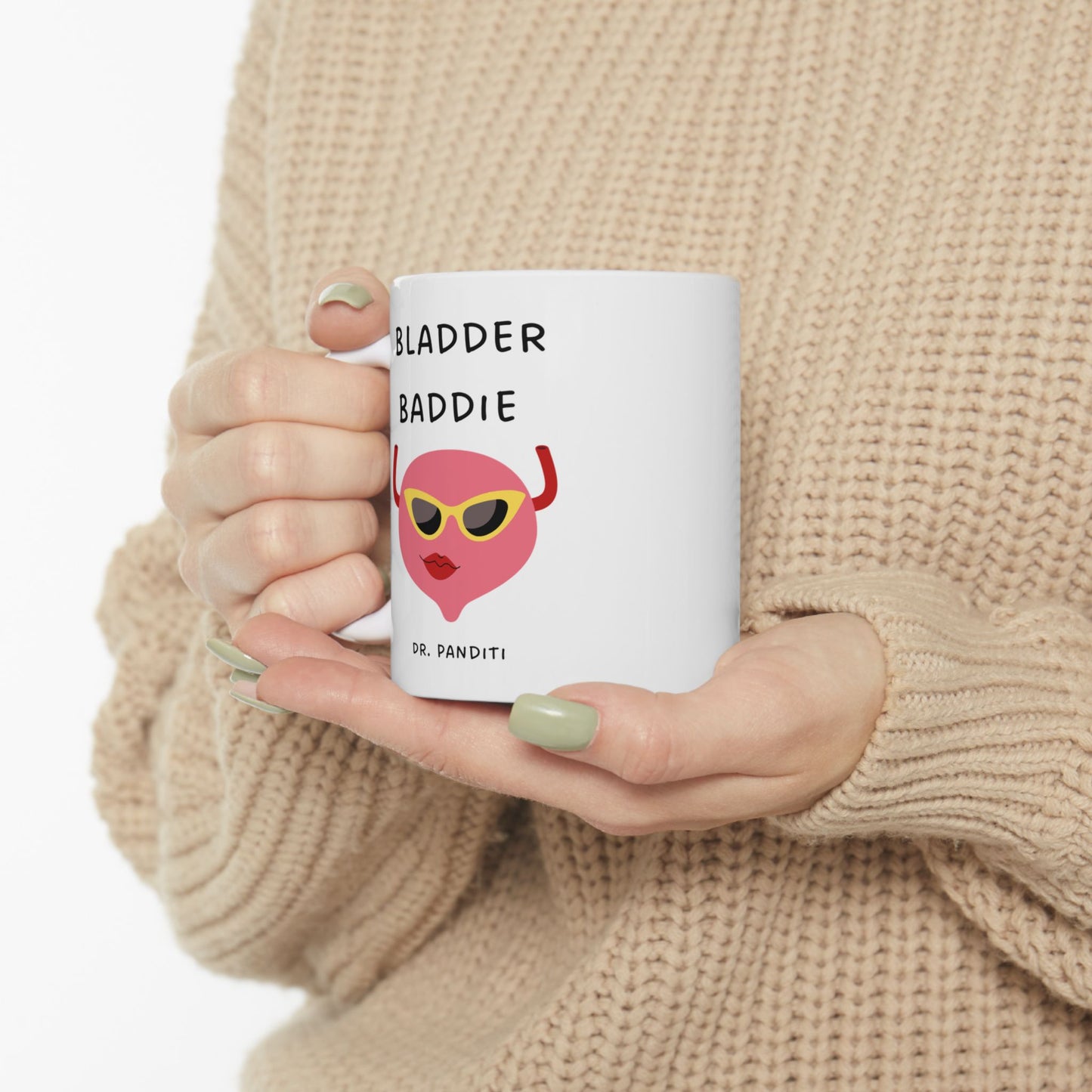 A Custom Urologist gift, mug, bladder baddie