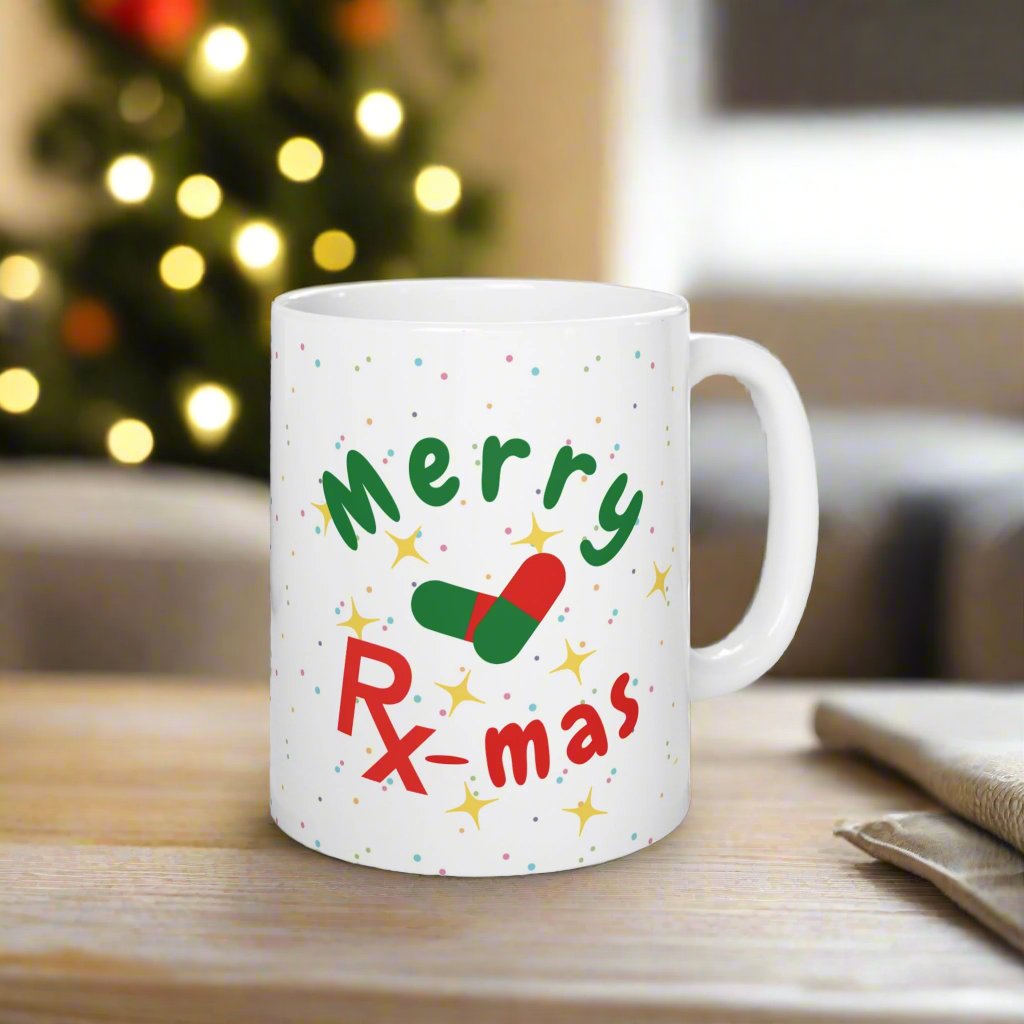 Pharmacy x mas mug, Merry Rx mas,  Colorectal holiday mug, Pharmacy student holiday mug, Pharm tech holiday mug, Christmas medical mug, holiday mug, Pharmacist, Nurse xmas mug, doctor mug, medical humor