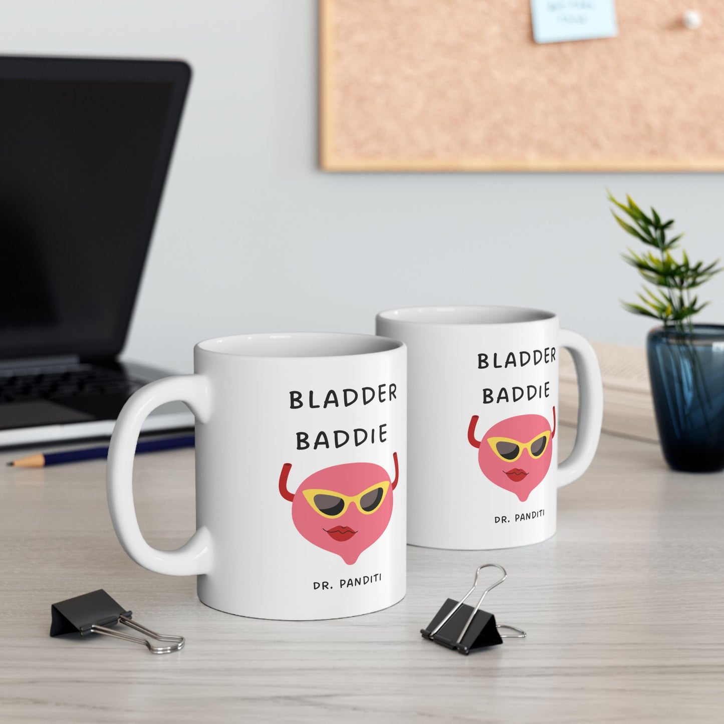 A Custom Urologist gift, mug, bladder baddie