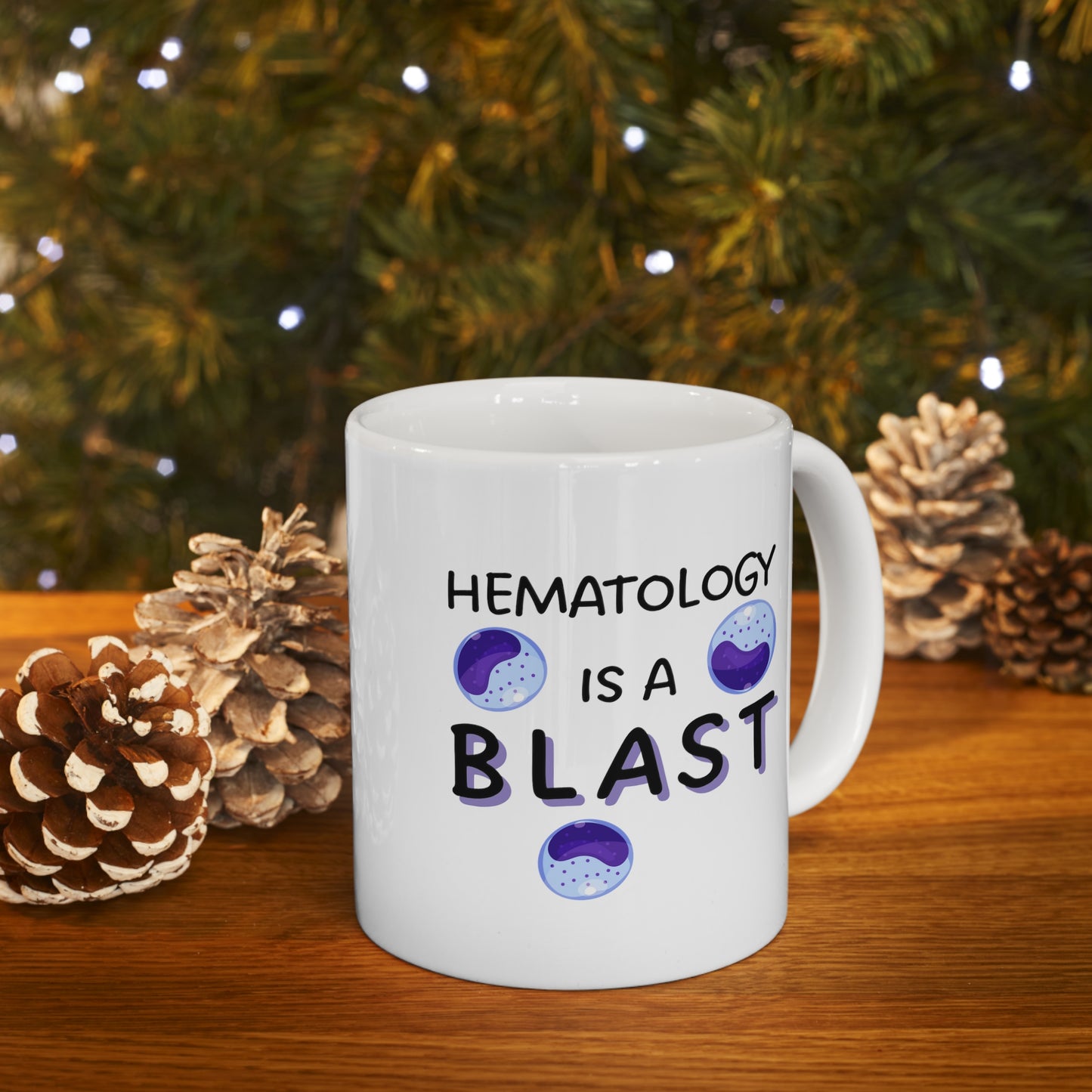 Hematology mug, blast cells, heme onc, doctor mug, blood study, lab tech, hematologist gift, medical humor