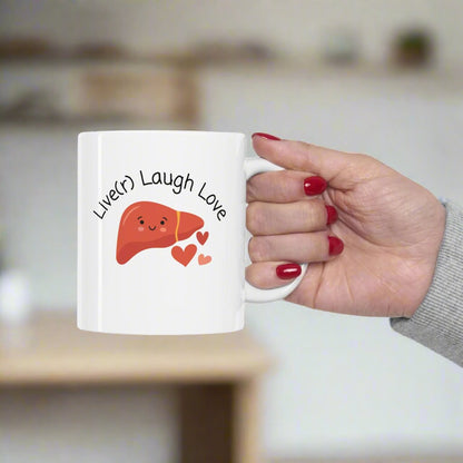 Liver mug, Doctor mug, medical puns, Live(r) Laugh Love, Transplant surgeon, Anatomy jokes, Doctor humor, Graduation gift, Hepatology, Hepatologist