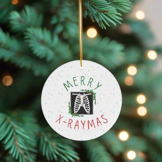 Radiology Christmas ornament, foley, Radiologist holiday gift, Xray humor, medical puns, doctor gift, nurse gift, X-raymas