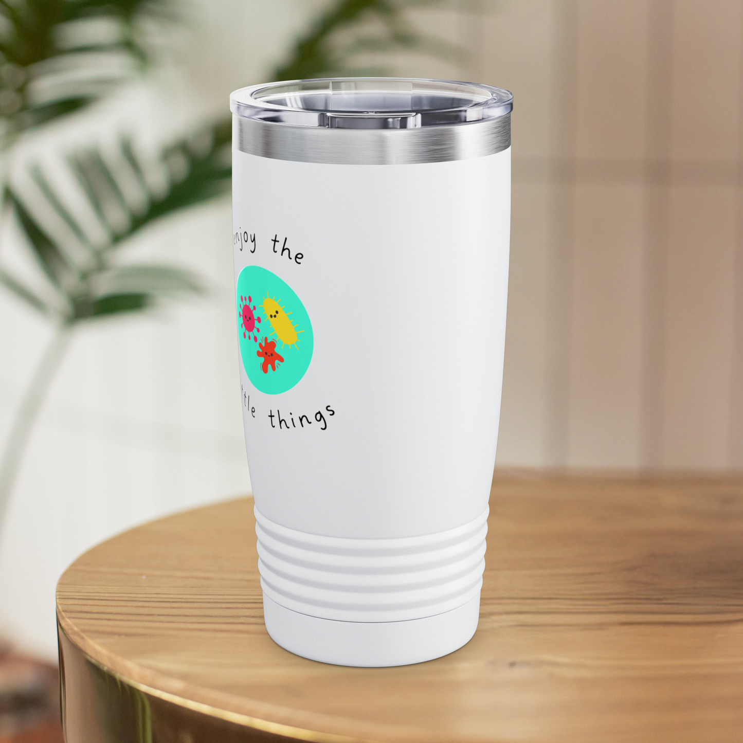 Microbiology Tumbler, Gift idea for new grad biologist, science themed gift, virology tumbler for doctors and nurses, cute bacteria mug