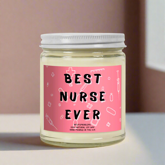 Best Nurse Ever Candle, Nurse graduation gift, New nurse gift, Nurse thank you gift.