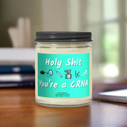 CRNA graduation gift, candle, SRNA, nurse anesthetist, anesthesia school, new grad gift