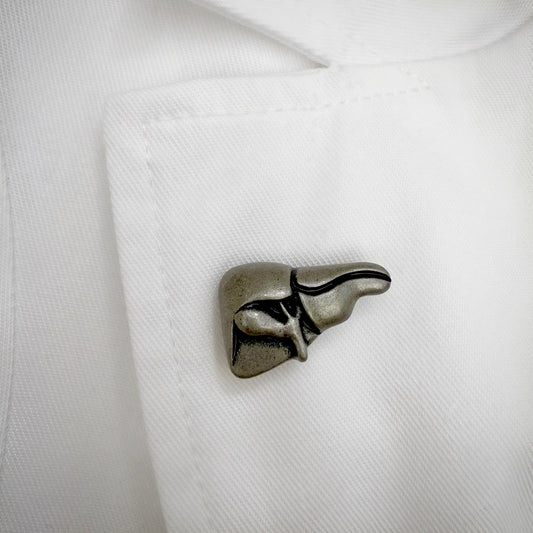 Liver white coat pin, doctor gift, graduation, medical student gift