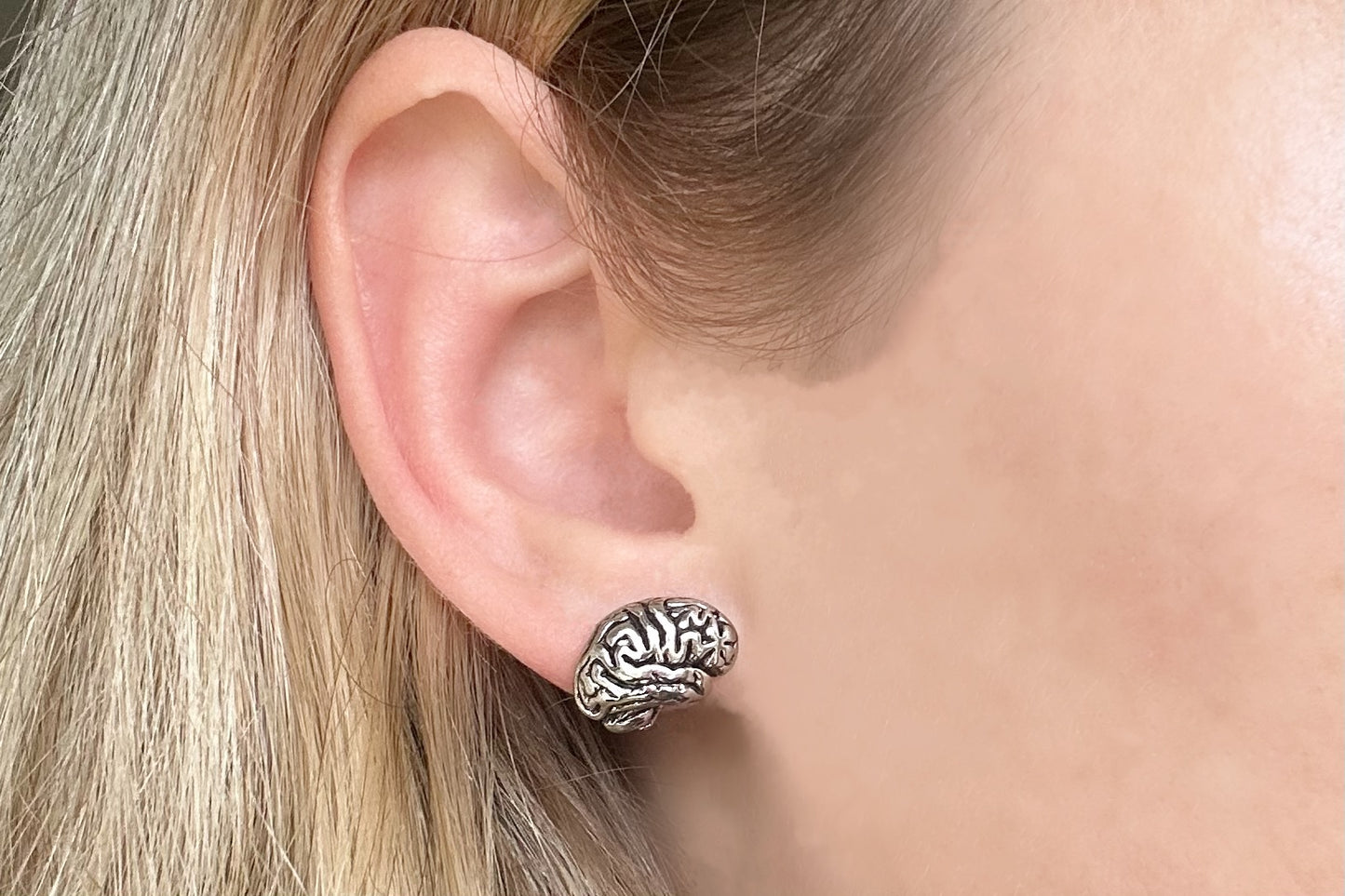 Silver Brain Stud Earrings, great gift for Neurology , Neurosurgery, Neurosurgeon, neurologists, neuro nurse, NP, PA