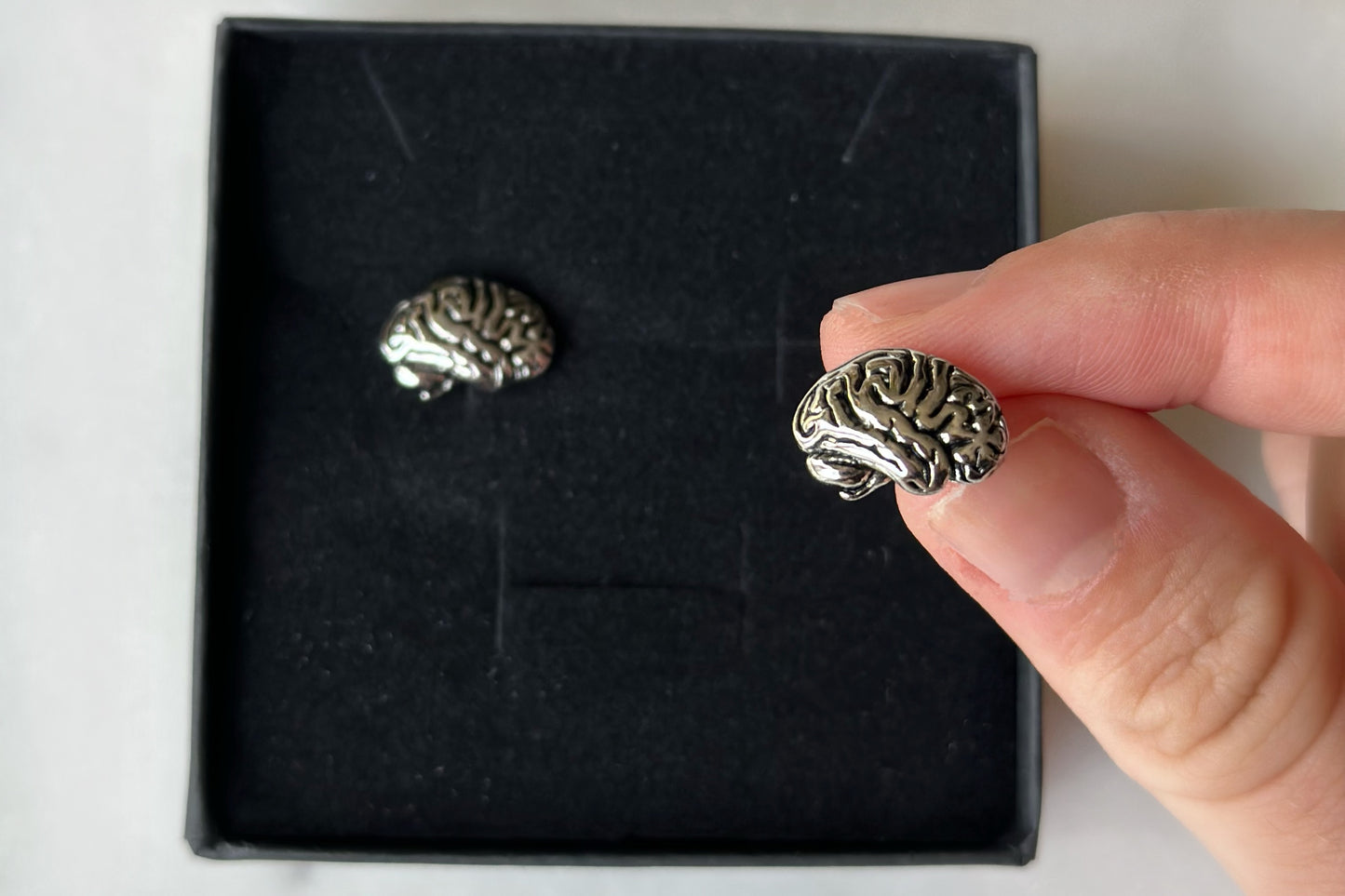 Silver Brain Stud Earrings, great gift for Neurology , Neurosurgery, Neurosurgeon, neurologists, neuro nurse, NP, PA