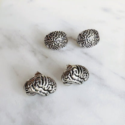 Silver Brain Stud Earrings, great gift for Neurology , Neurosurgery, Neurosurgeon, neurologists, neuro nurse, NP, PA