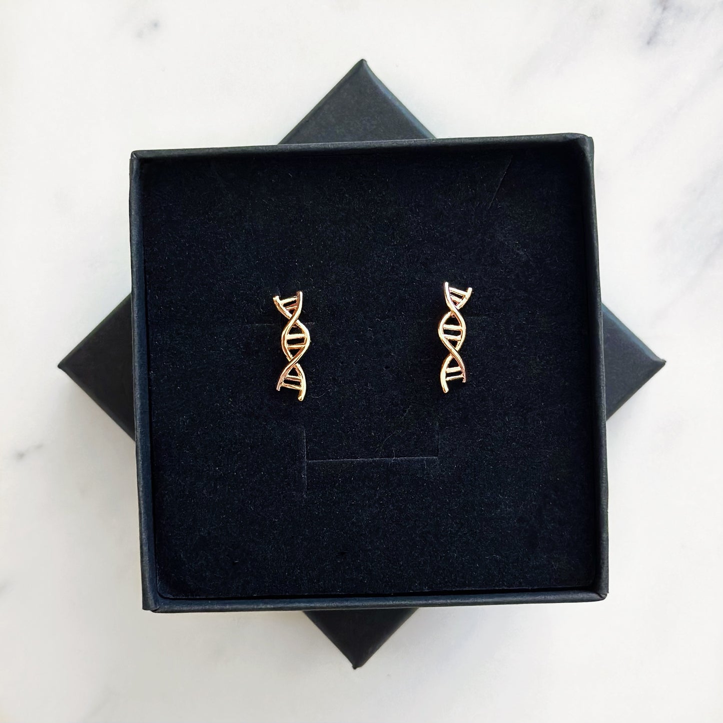 DNA earrings, great gift for anyone working in genetics, DNA science, or research