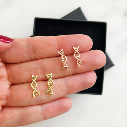 DNA earrings, great gift for anyone working in genetics, DNA science, or research