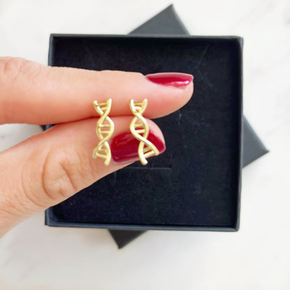 DNA earrings, great gift for anyone working in genetics, DNA science, or research