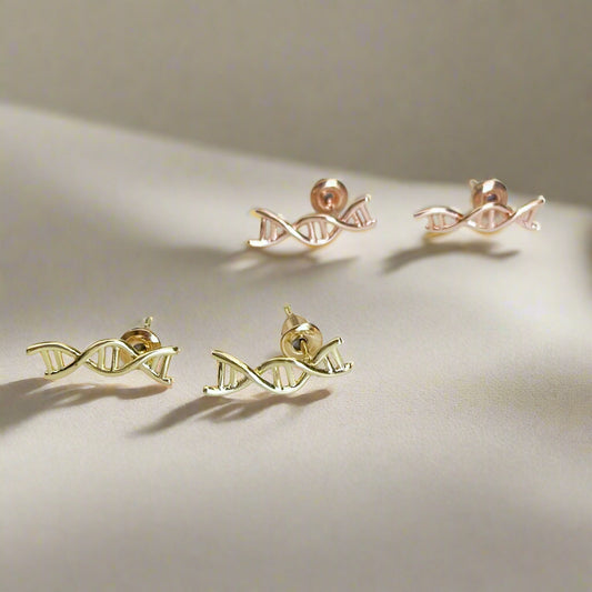 DNA Earrings for Geneticists, Unique Gift for Genetics Researchers, Science-Themed Jewelry, DNA Helix Earrings for Scientists, STEM Jewelry Gift