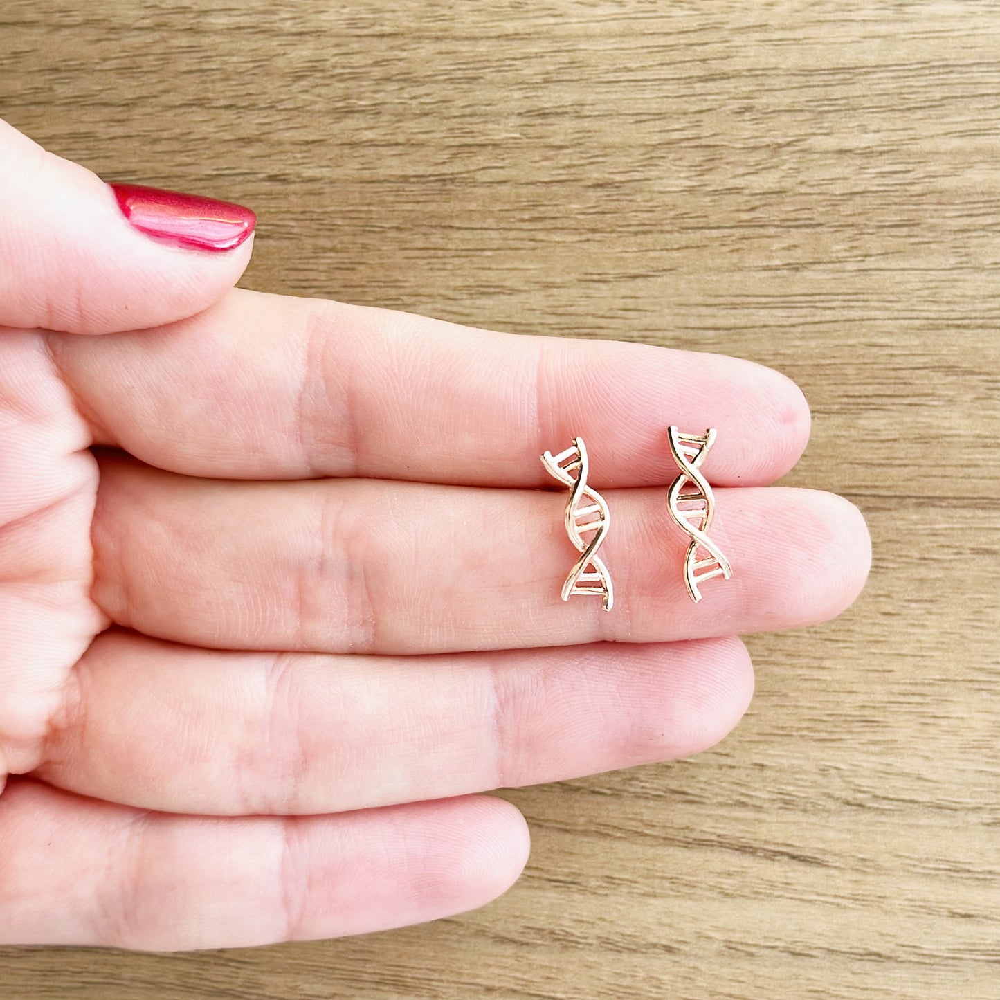 DNA earrings, great gift for anyone working in genetics, DNA science, or research