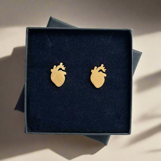 Anatomical Heart Earrings: Cardiology, Cardiologist, Nurse, Doctor gift