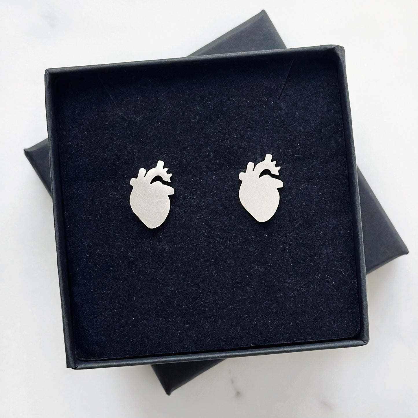 Anatomical Heart Earrings: Cardiology, Cardiologist, Nurse, Doctor gift