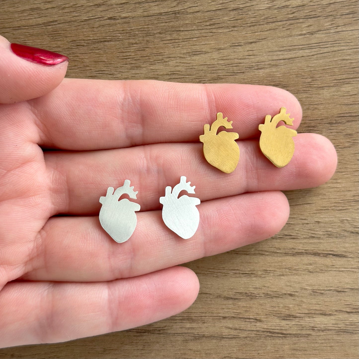 Anatomical Heart Earrings: Cardiology, Cardiologist, Nurse, Doctor gift