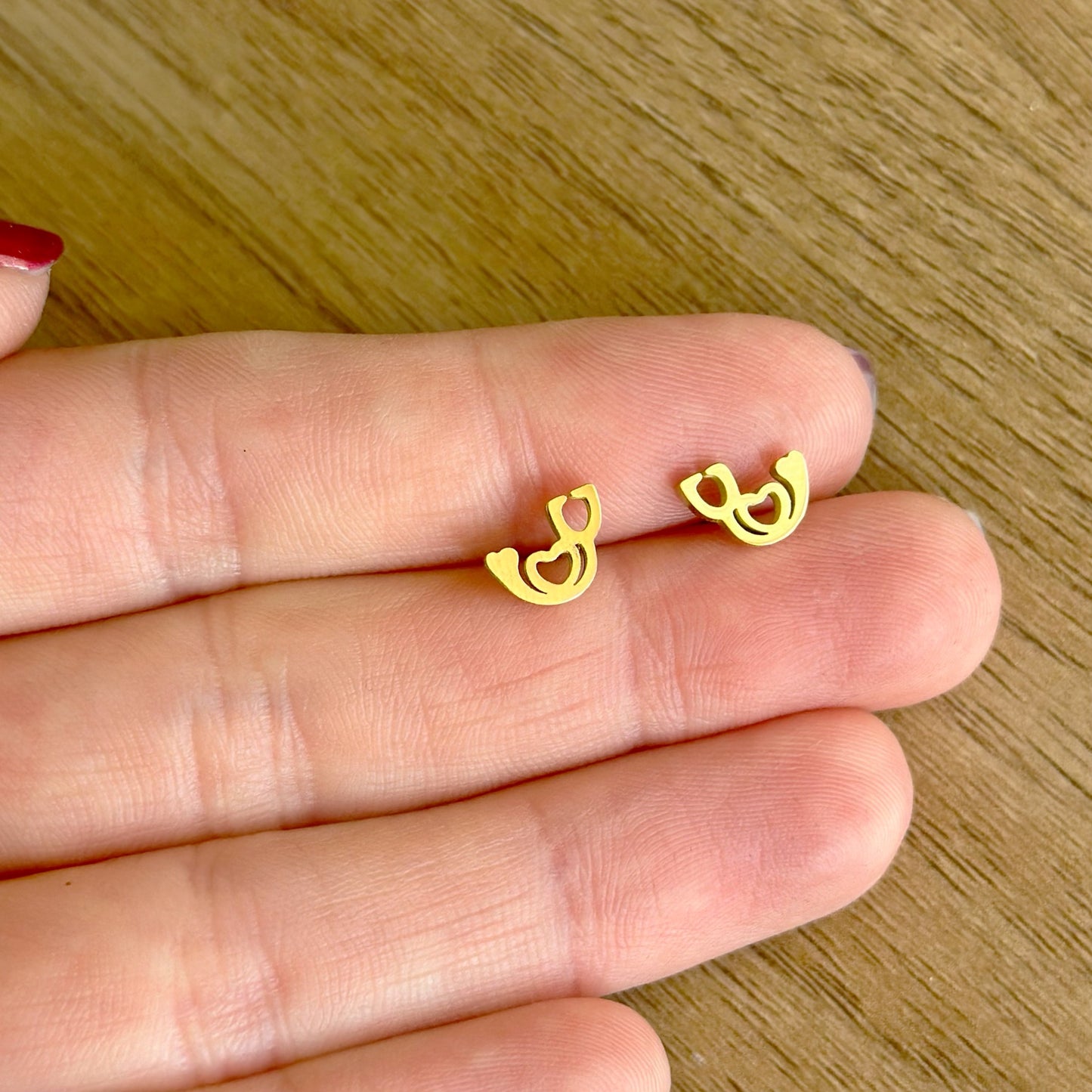 Tiny Stethoscope Nurse Earrings