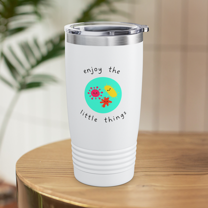 Microbiology Tumbler, Gift idea for new grad biologist, science themed gift, virology tumbler for doctors and nurses, cute bacteria mug