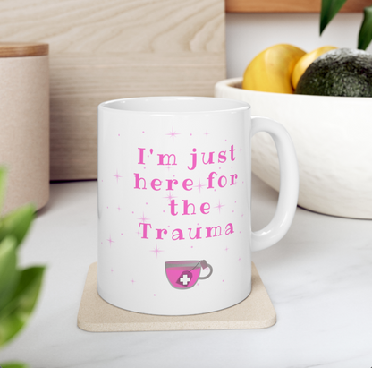 Pink Trauma nurse mug, ER nurse, Emergency room, EMT, Paramedic, Trauma surgeon, Nurse Practitioner, coworker gift, healthcare