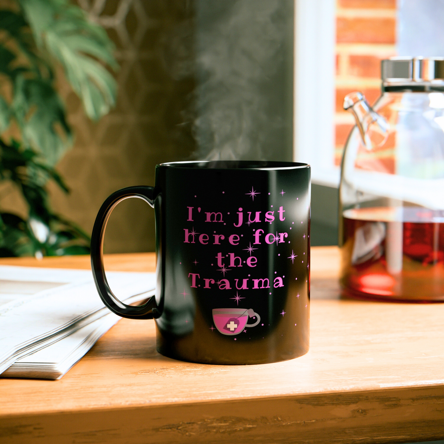 Pink Trauma ER Nurse mug, Emergency Department mug, trauma center, ER doctor, emergency medicine, ER nurse, ER NP, PA, funny mug