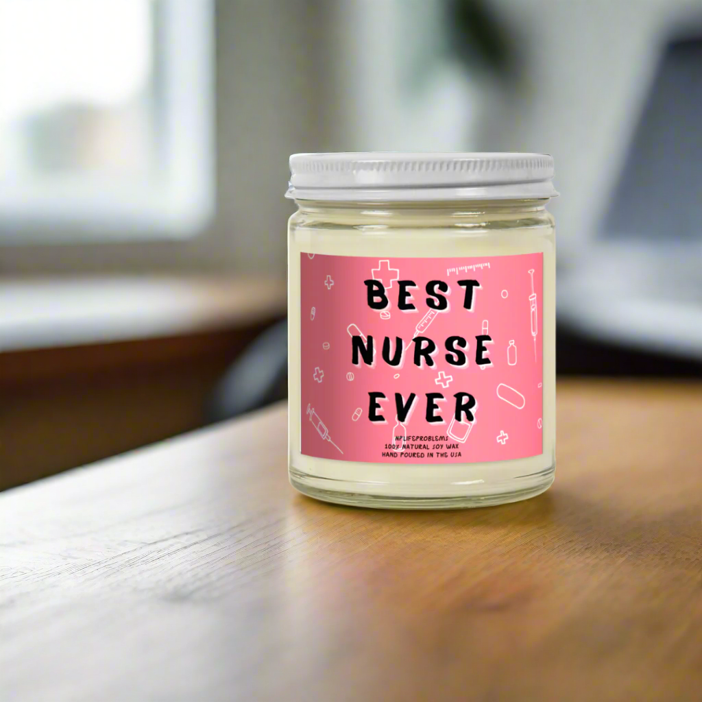 Best Nurse Ever Candle, Nurse graduation gift, New nurse gift, Nurse thank you gift.