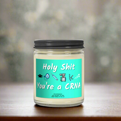 CRNA graduation gift, candle, SRNA, nurse anesthetist, anesthesia school, new grad gift