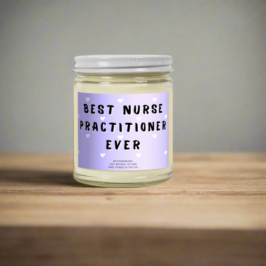 Nurse Practitioner gift candle, Nurse gift, NP gift, new grad nurse practitioner graduation gift.