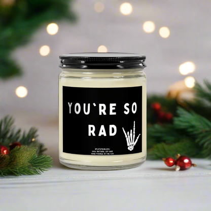 Radiology candle, You're so rad! graduation gift, XR tech, radiology technician, radiologist graduation, appreciation gift