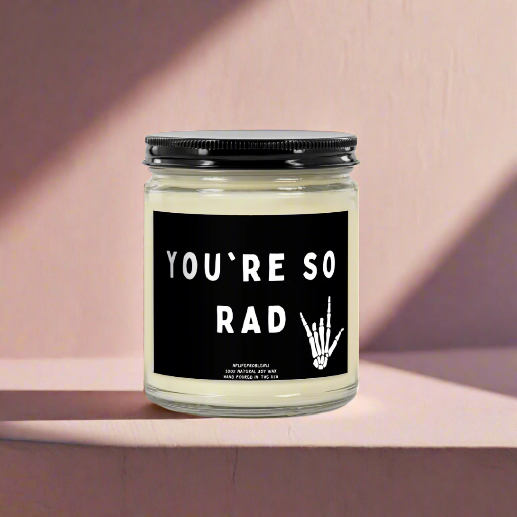 Radiology candle, You're so rad! graduation gift, XR tech, radiology technician, radiologist graduation, appreciation gift