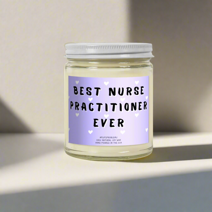 Nurse Practitioner gift candle, Nurse gift, NP gift, new grad nurse practitioner graduation gift.