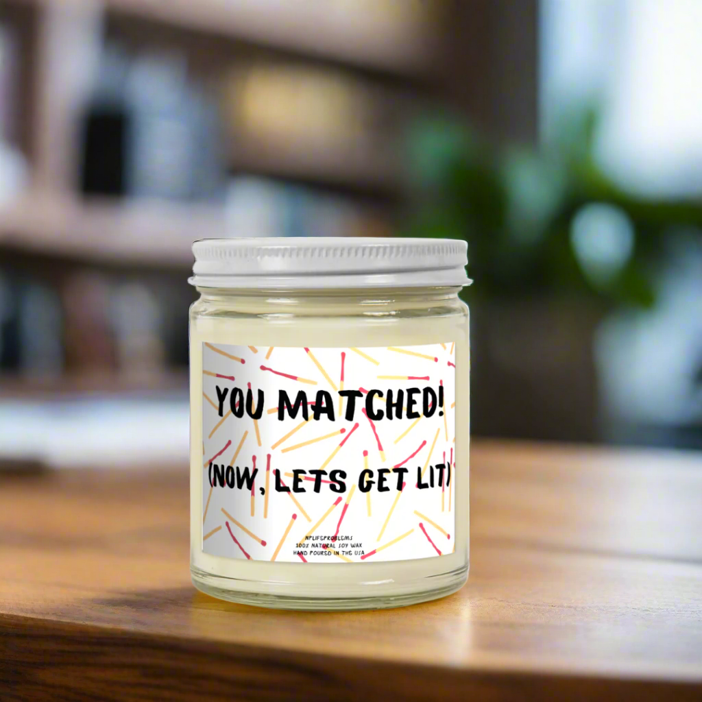 Match day candle, Match day gift, Med school graduation, Fellowship Match, Residency Match gift