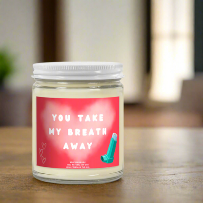 Respiratory Lung Candle, Valentine’s Day Gift for Doctors & Nurses, RT Gift, Inhaler-Themed Anniversary Candle, Medical Gift for Wife or Husband