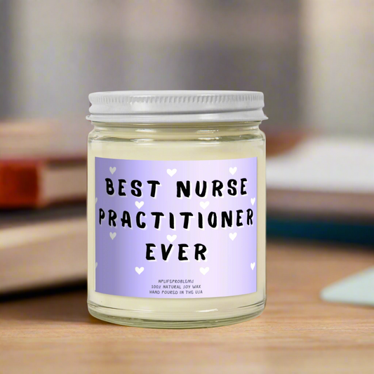 Nurse Practitioner gift candle, Nurse gift, NP gift, new grad nurse practitioner graduation gift.