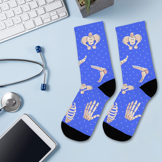 Blue Orthopedic Surgery socks, Ortho, Ortho resident, Surgeon gift, Doctor socks, Orthopaedics, Ortho nurse, Orthopedics match, Medical student