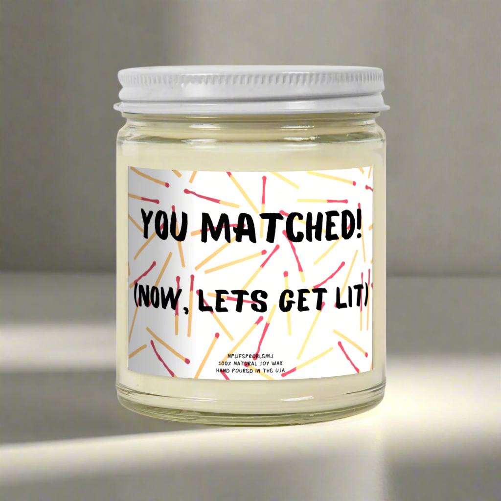 Match day candle, Match day gift, Med school graduation, Fellowship Match, Residency Match gift