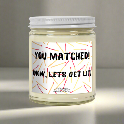 Match day candle, Match day gift, Med school graduation, Fellowship Match, Residency Match gift