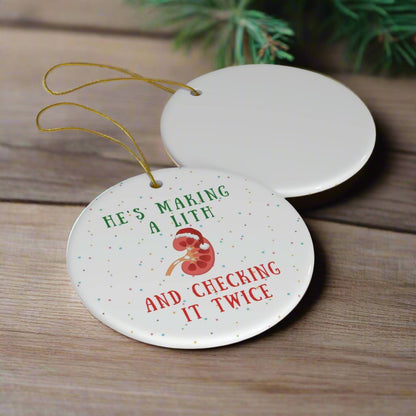 Kidney stones Christmas ornament, Medical puns, urology holiday gift, Lithotripsy, medical humor, doctor gift, nurse gift, Kidney surgery