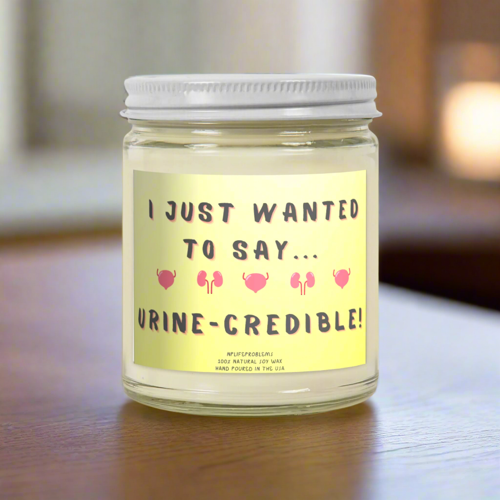 Urine-Credible candle, Urology gift, Bladder, Kidney, urologist, Nephrologist, Nephrology gift.