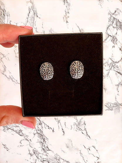 Silver Brain Stud Earrings, great gift for Neurology , Neurosurgery, Neurosurgeon, neurologists, neuro nurse, NP, PA