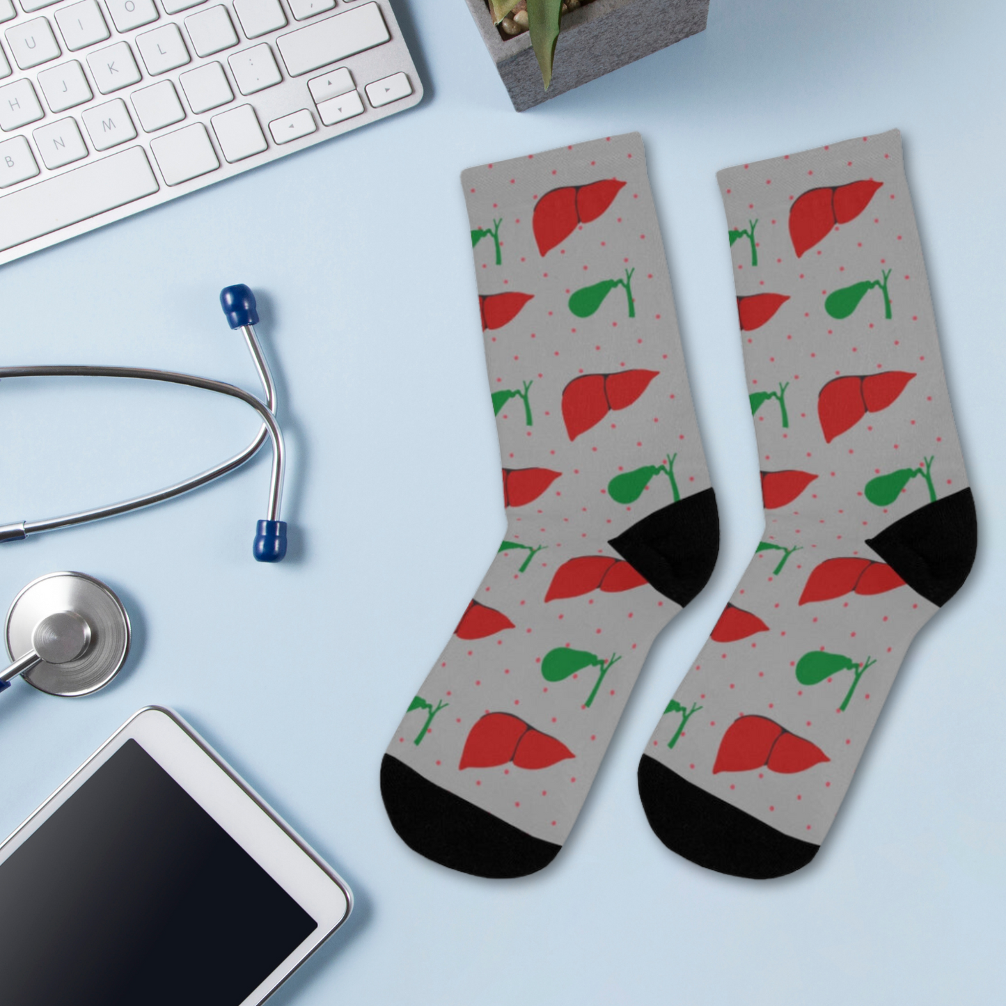 Liver and Gallbladder socks, hepatology, hepatobiliary, doctor socks, nurse socks, surgeon gift.